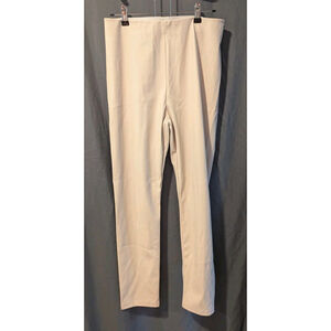 21 Saints Large Faux Leather Pants Beige Straight Large NWT